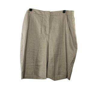 Chico's Gold Thread Linen Blend Bermuda Shorts Size 2.5 / US Size 14